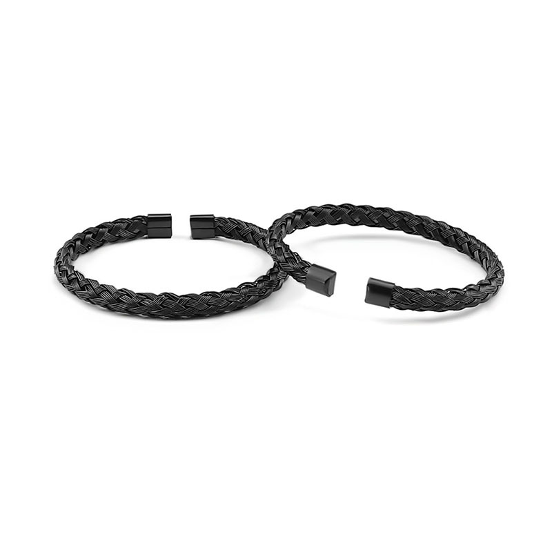 Simple Style Solid Color Titanium Steel Plating Men's Bangle Men Cuff & Bangle display picture 4