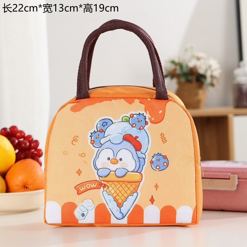Bolsa para lonchera con aislamiento de papel de aluminio, bolsa de mano con dibujos animados, bolsa de almuerzo para el trabajo de estudiantes, bolsa de almuerzo con aislamiento para niños, bolsa bento.