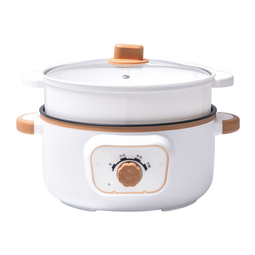 Multifunction Electric Hot Pot Takeaway Hot Pot Dual-layer Electric Cooking Pot Wholesale Non-stick Pot Small Appliance Dorm Electric Hot Pot Gift
