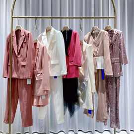 品牌折扣女装供应链尾货清仓剪标撤柜专柜正品一手货源批发小西装