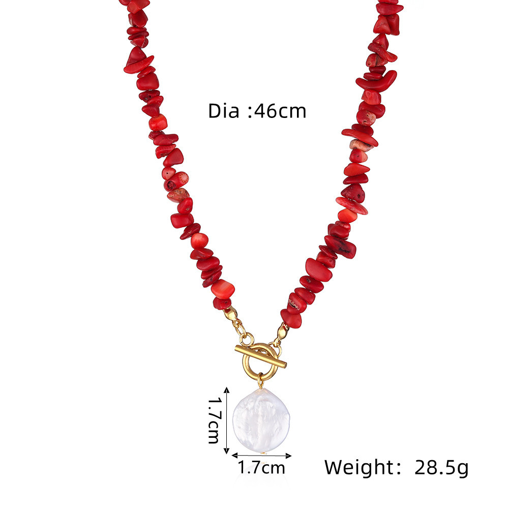 40g Weight Freshwater Pearl Pendant Material Pendant Necklace Classification 1 Piece Quantity Holiday, Daily Occasion Freshwater Pearl Material Irregular Pattern Women's Gender Toggle, Beaded Design Casual Style Casual Irregular Freshwater Pearl Gravel Pendant Necklace In Bulk 无