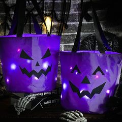 新しいハロウィンゴーストフェスティバル子供のキャンディ誕生日ギフトバッグ LED 発光カボチャバッグ装飾用品ハンドバッグ