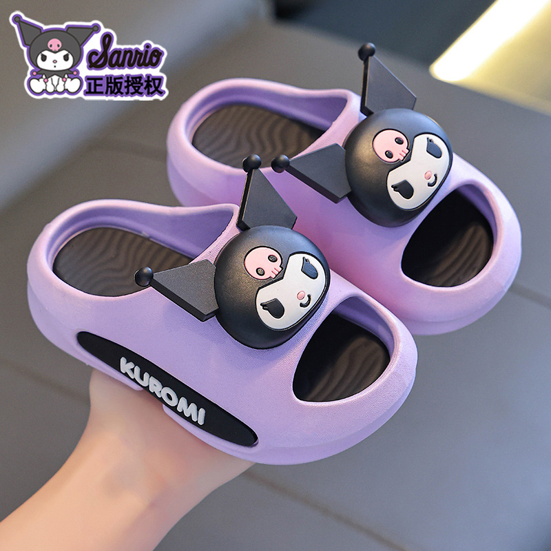 Sanrio verano niños zapatillas antideslizantes para niñas con base suave Kulomi baño para padres e hijos zapatillas para niños