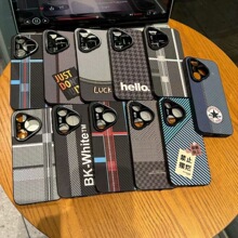 男士潮皮手机壳批发适用苹果17商务条纹reno14/y50电镀相框nova14