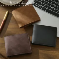 Внешняя торговля лазерная надпись кошелек Amazon shopify взрыв ретро PU мужской кошелек кожаный текстура
