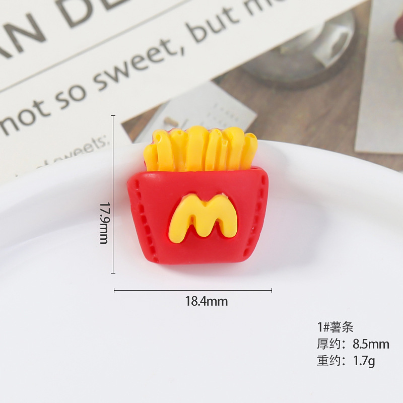 模擬食品おもちゃフライドポテト樹脂アクセサリー M 字型 DIY クリーム接着剤携帯電話ケース頭飾りヘアピン水カップステッカー冷蔵庫マグネット|undefined