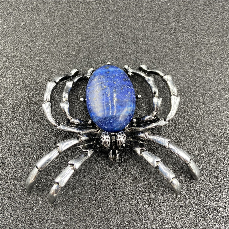 Gem Inlaid Spider Multicolor Pendant Brooch Dual-purpose Necklace Brooch Diy Accessories display picture 3