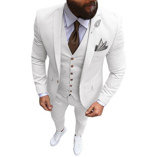 Men's suit casual suit men's European and American suit three-piece suit men's foreign trade vest suit men's suit business suit