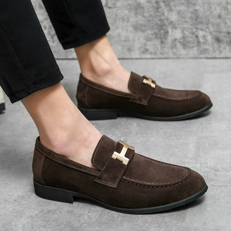 Трансграничная весенняя новая матовая маленькая кожаная обувь мода большой размер остроконечная повседневная обувь 48 ярдов офисная мужская обувь