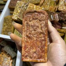 岫玉仿古护佑浮雕伏羲令牌神将令道家令牌道仿古玉工艺品直播代发