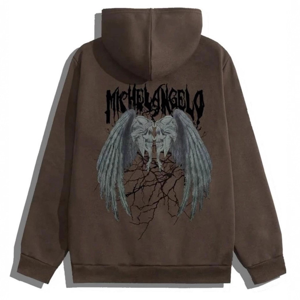 Sudadera con Capucha Holgada/Forrada de Felpa Estilo Pareja Transfronteriza, Moda Urbana, Estampado Hecho a Mano, Bolsillo, Chaqueta Y2K