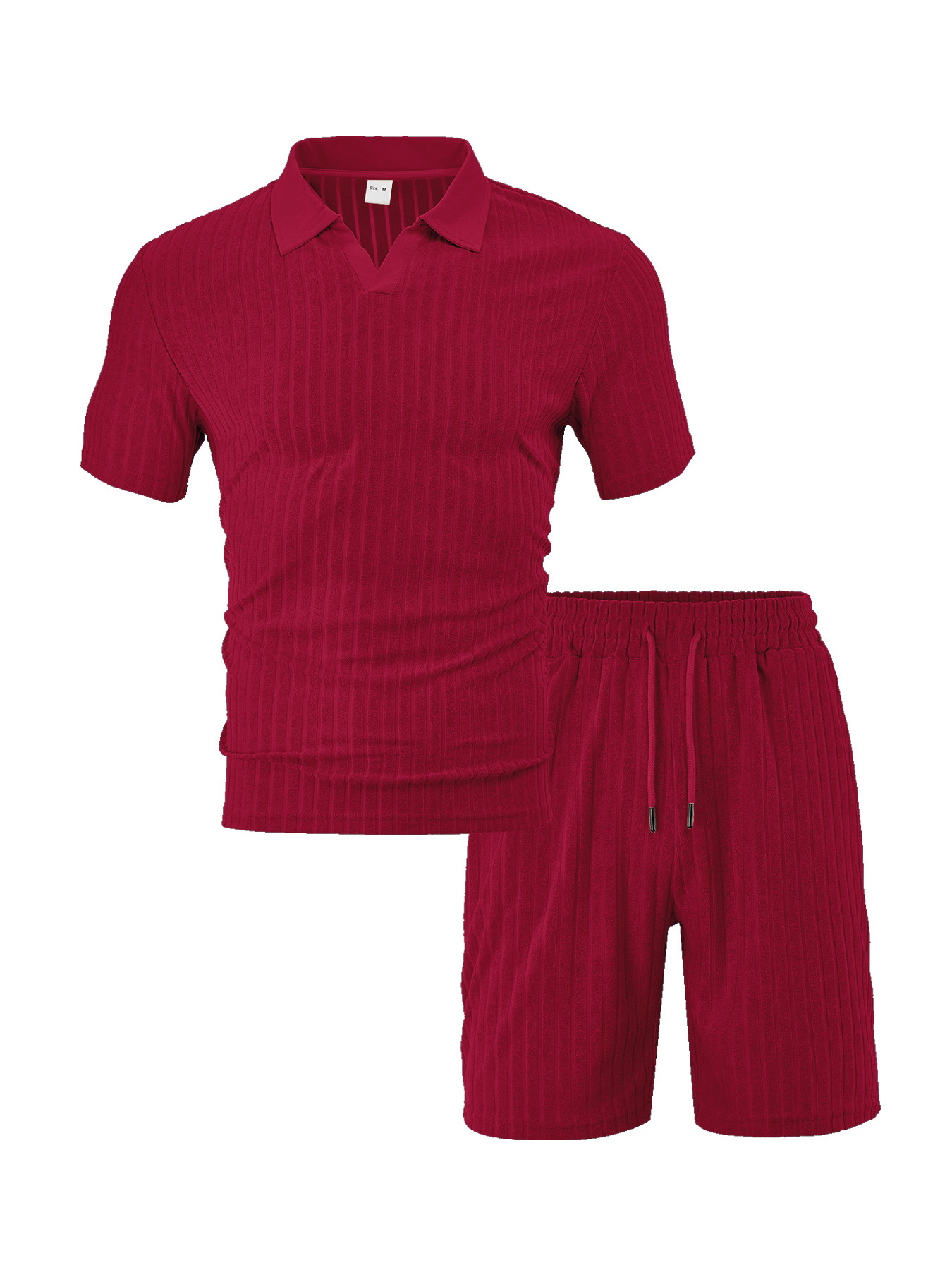 Nuevo transfronterizo de Europa y Estados Unidos para hombres verano nuevo tipo de piel transpirable tela jacquard rectas con solapa juego deportivo casual