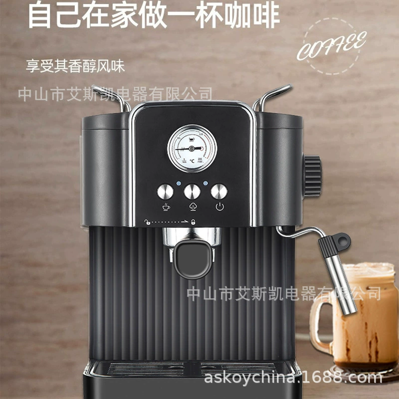 Cross-border Italian Coffee Machine Furnishing Small Semi-Auto Steam Bubble Office Milk Bubble Machine Extract Coffee Machine