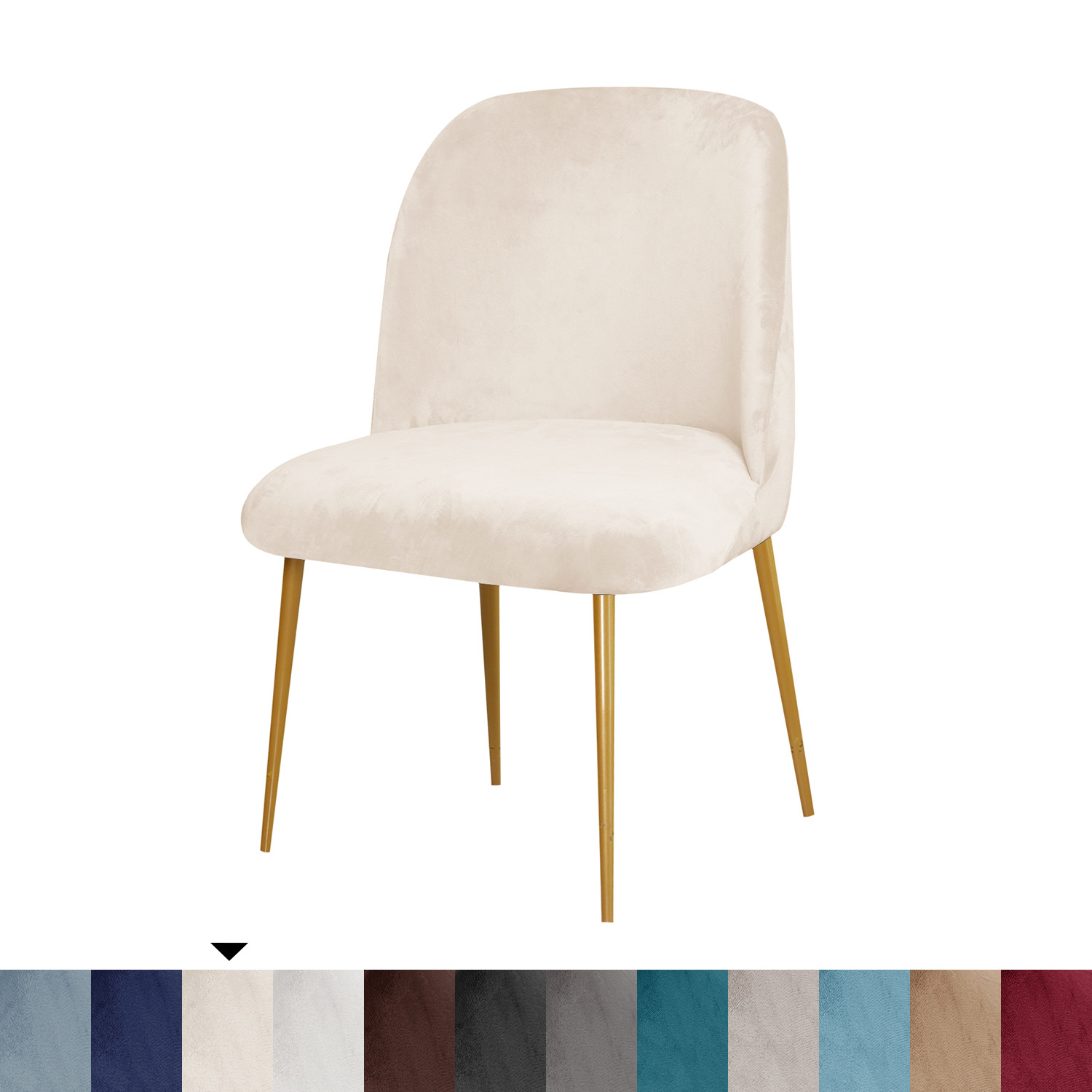 Cubierta de Silla en forma de arco redondo de terciopelo transfronterizo cubierta de silla de comedor elástica cojín de sofá integrado