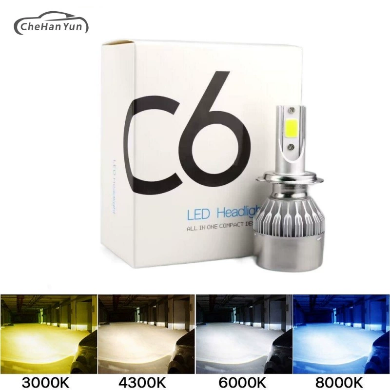 Трансграничные Оптовые Автомобильные светодиодные фары C6 СВЕТОДИОДНЫЕ Фары H4 Фары H7H11 9005 модифицированные фары 36 Вт