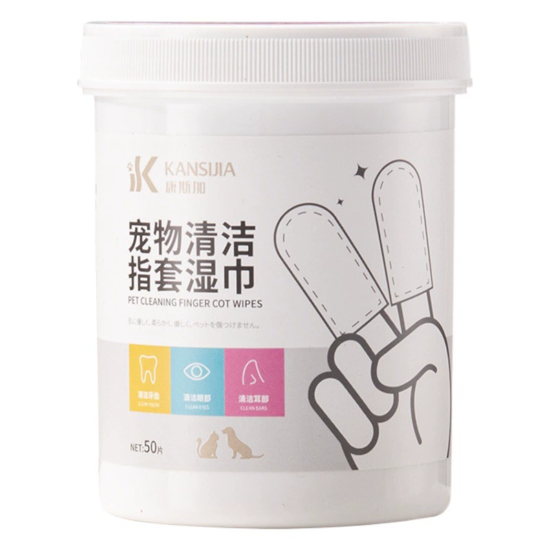 ПЭТ палец крышка Чистящие Салфетки Собака Кошка одноразовые чистящие ткани Уход за глазами слезные салфетки оптом