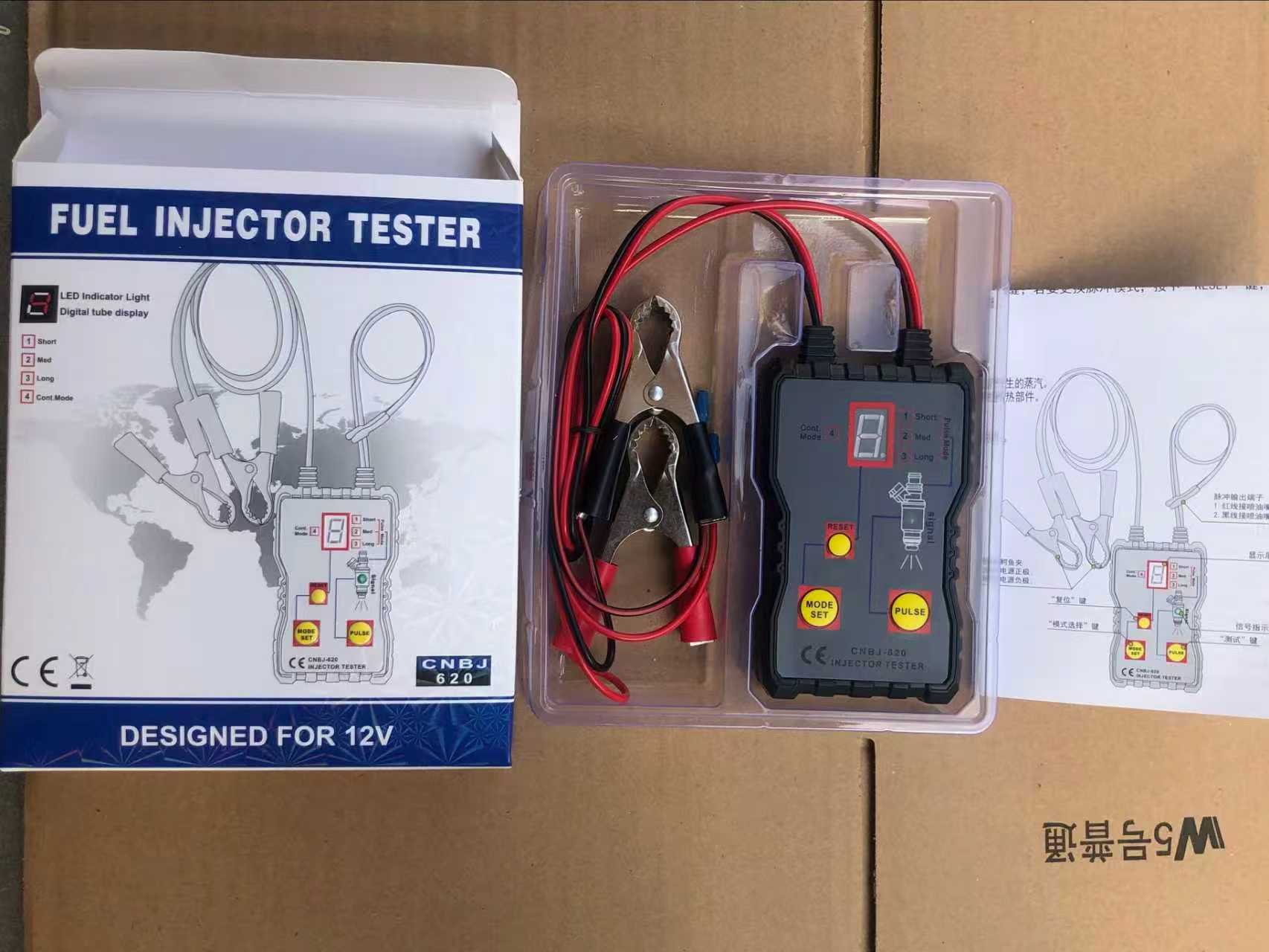 Car Injector Tester Injector Drive Detector Diagnostic Instrument Injector Cleaning Tool Auto Repair Tool