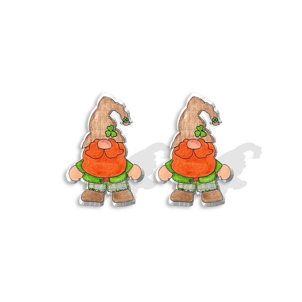 Cute Cartoon Character Arylic Epoxy Unisex Earrings 1 Pair