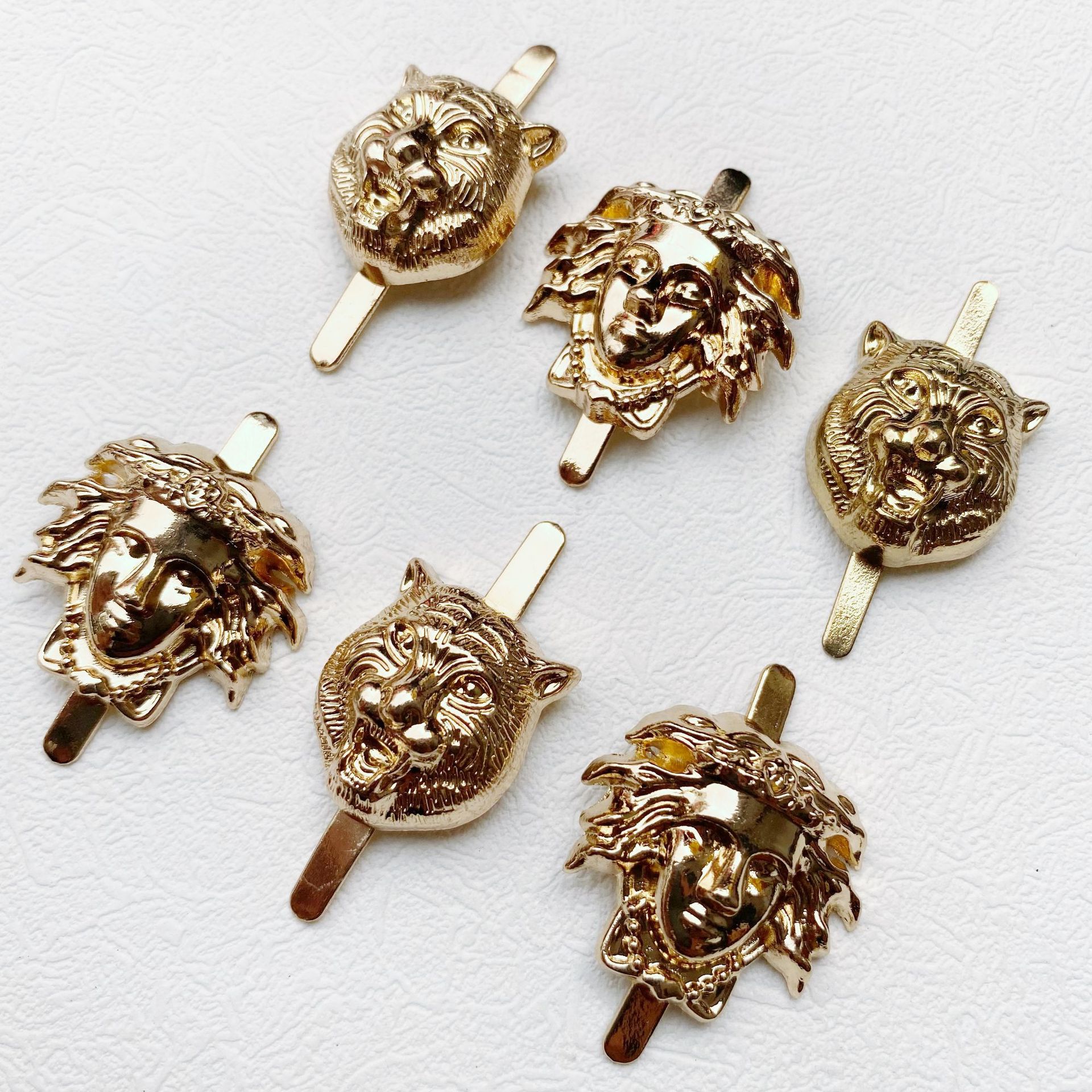Wholesale Handbag Hardware Accessories Lion Head Light Gold Tiger Head Hardware Women's Handbag Hardware Accessories