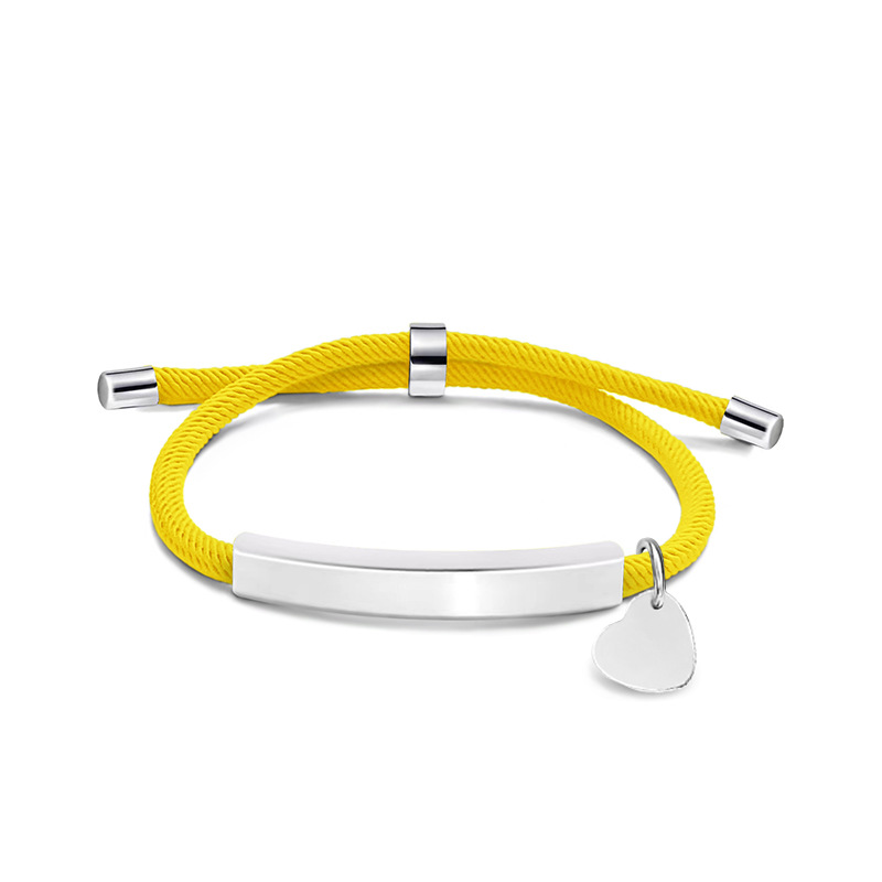 Basic Classic Style Geometric Customization Laser Engraving 201 Stainless Steel Rope Cord String String Bracelets Wholesale display picture 5