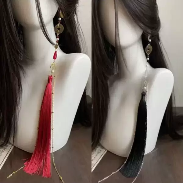 Antique Chinese Elements Mountain Ghost Spending Money Antique Copper Earrings Earrings Tassel Earrings Men's and Women's Earrings Hanfu Joker Accessories