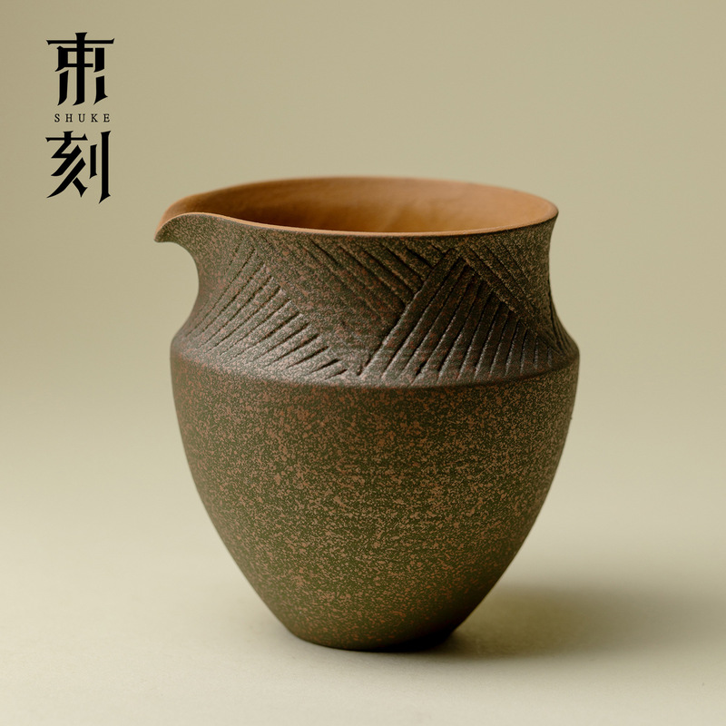 Japanese-Style Ceramic Handmade Fair Cup Creative Hand-Carved Tea Set Jingdezhen Creative Tea Divider Tea Set Japanese-Style Ceramic Handmade Fair Cup Creative Hand-Carved Tea Set Jingdezhen Creative Tea Divider Tea Set