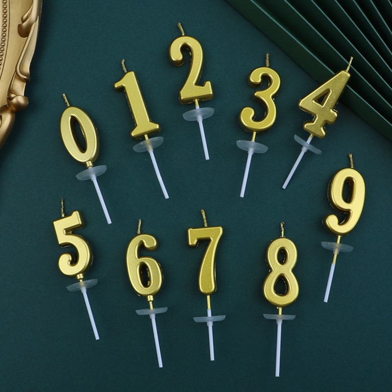 50 velas digitales de oro para el pastel de cumpleaños en caja independiente plata curva decoración de mesa de postres