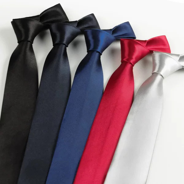 Black Tie Men's 8cm Sading Tie Business Professional Dress Team Monochrome Groom Wedding Red