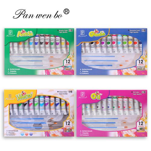 12-color set acrylic paint 12ml watercolor paint watercolor art paint art student painting tools art supplies