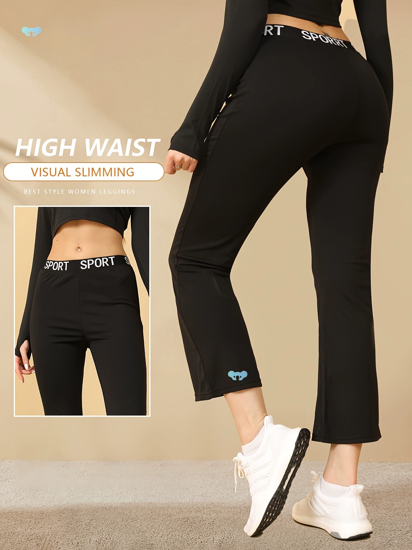 Женские облегающие эластичные повседневные спортивные штаны с высокой талией и