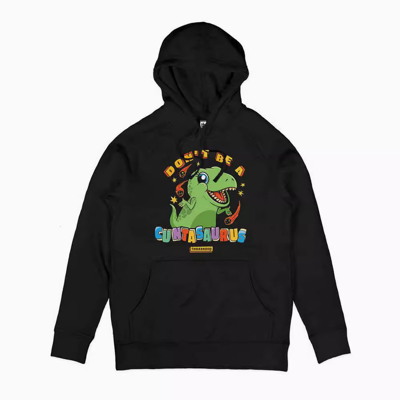DON'T BE A CUNTASAURU don't BE A dinosaur vintage high street vintage hooded sweater DON'T BE A CUNTASAURU don't BE A dinosaur vintage high street vintage hooded sweater