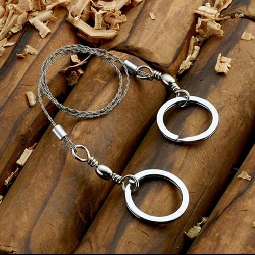 Outdoor EDC saw equipment portable survival tool 360-degree rotating four-strand wire saw stainless steel wire saw