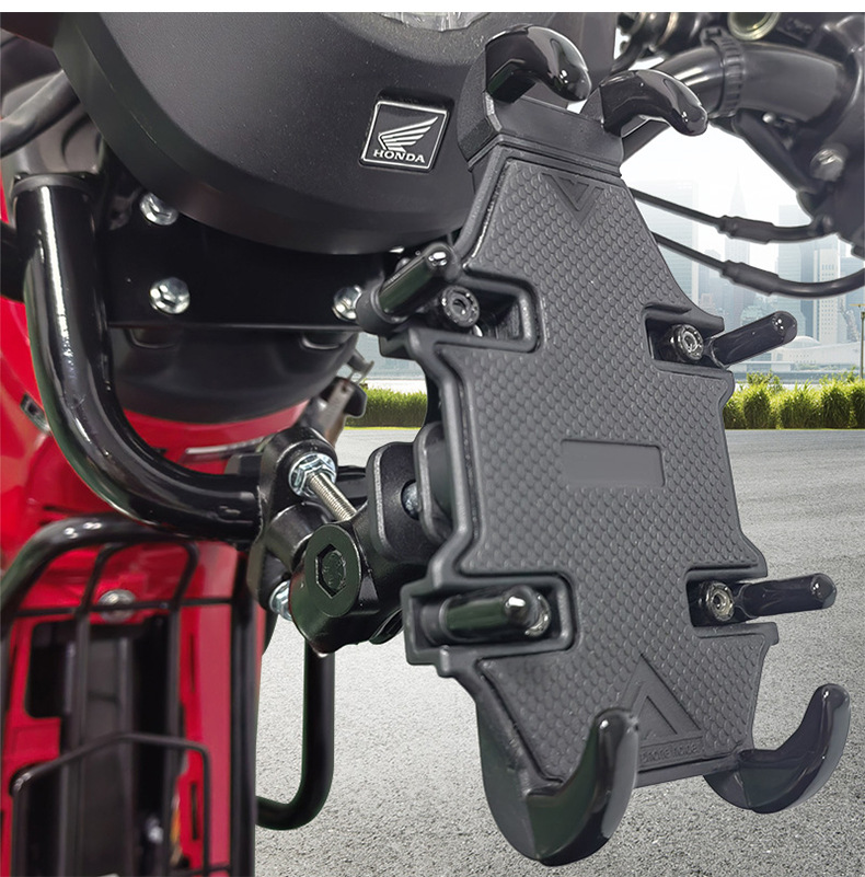 Motorcycle Mobile Phone Holder, Electric Vehicle Delivery Riding Navigation Holder, Shockproof Eight-Claw Fixed Mobile Phone Holder