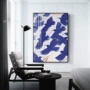 抽象客厅蓝色背景墙画芯