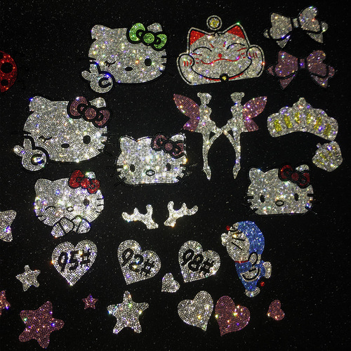 Cartoon water diamond sticker decorative sticker for glass crystal diamond sticker Hello Kitty Dingly Kitten original factory