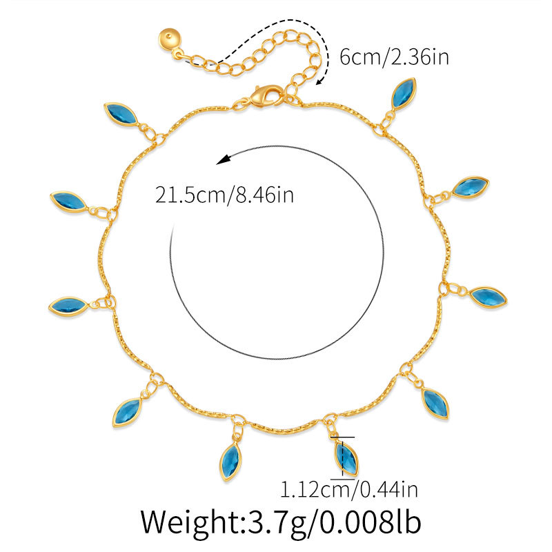 7g Weight Anklet Classification 1 Piece Quantity Holiday, Tea Party Occasion Copper Material Geometric Pattern Women's Gender Retro Style Wholesale Jewelry Retro Geometric Copper Anklet 2