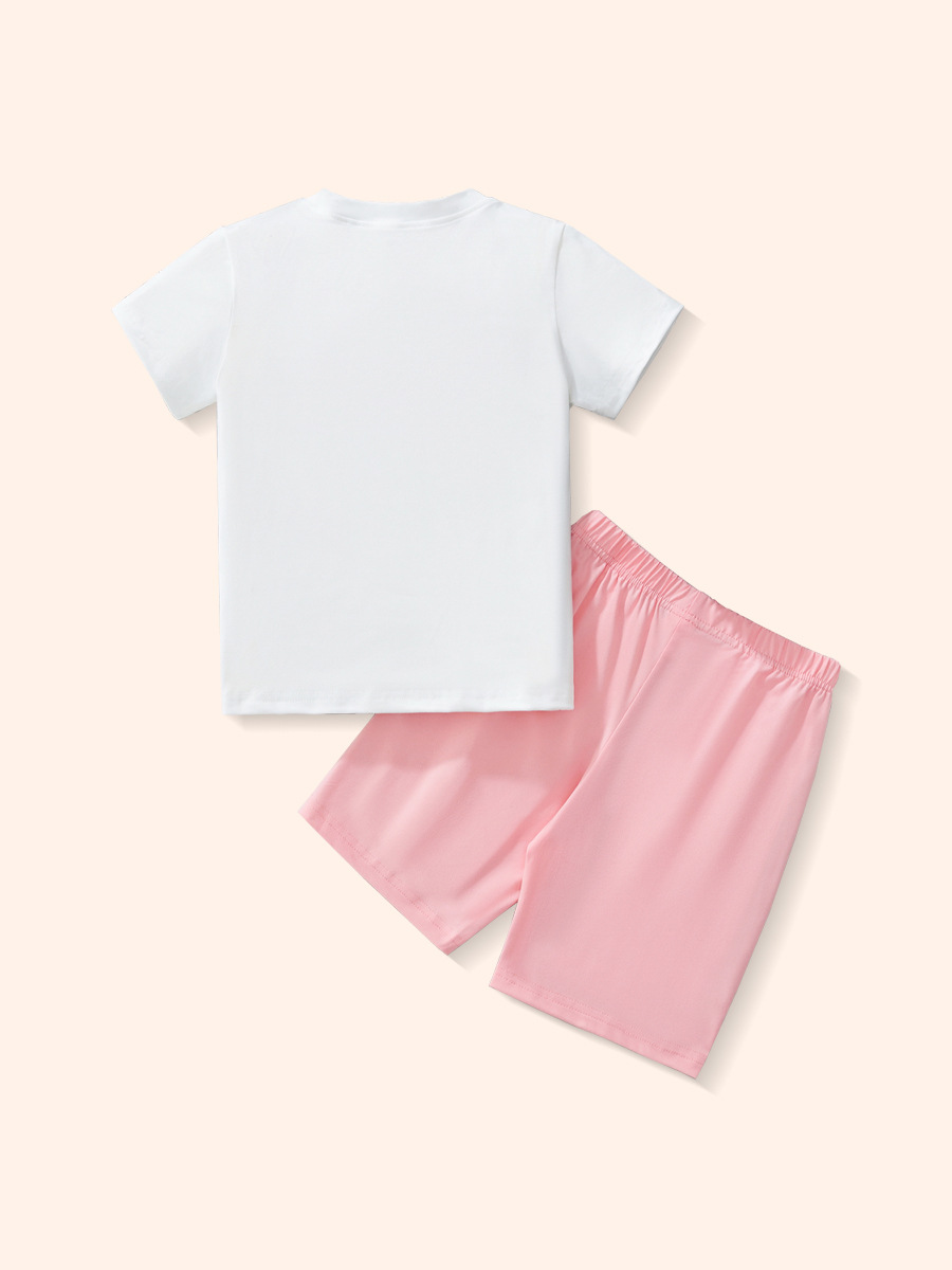 Little Bitty verano nuevos niños dulces y lindos pantalones cortos de manga corta moda casual ropa de dos piezas