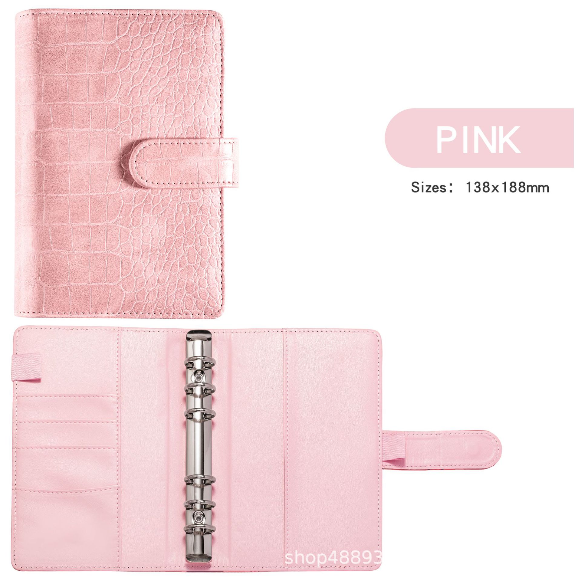 Patrón de cocodrilo-rosa (concha única)