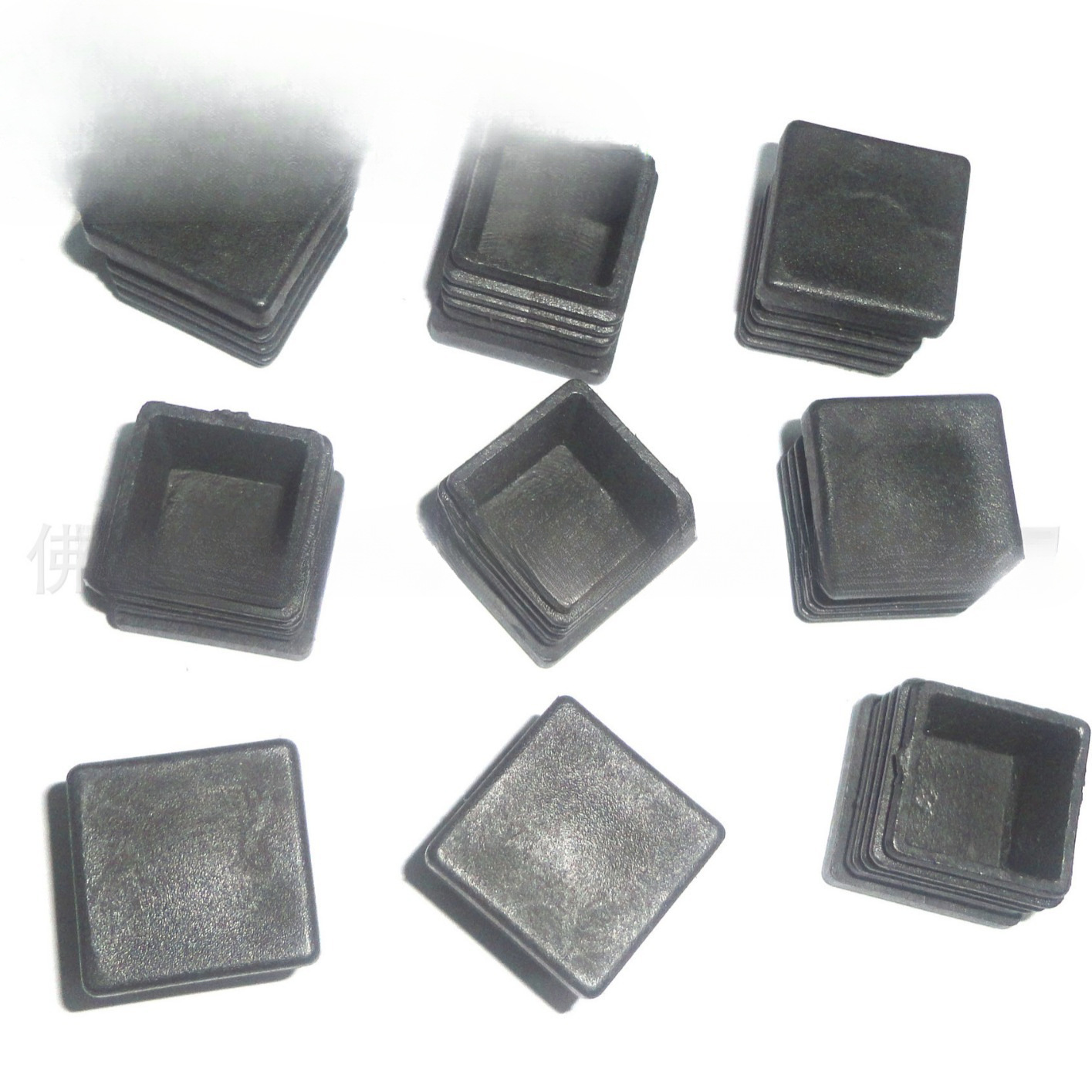 22X22方塑料管塞 22mm方形塑料脚塞 塑料方管堵头 塑料管堵 博X20