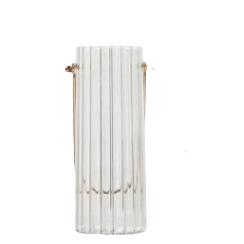 Ins light luxury transparent vase living room Nordic glass small…