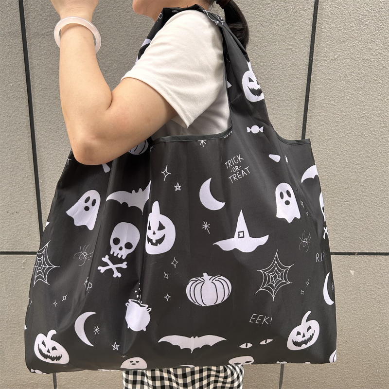新型アニメ折りたたみ式環境保護旅行袋携帯スーパー大容量シングルショルダーバッグ女性用トートバッグ|undefined