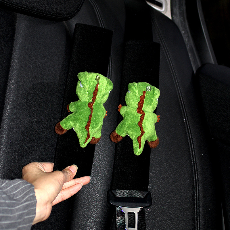 Cartoon Car Seat Belt Shoulder Protector, High-End, Cute, Plush, Anti-Strangle, Soft Car Decorative Shoulder Protector