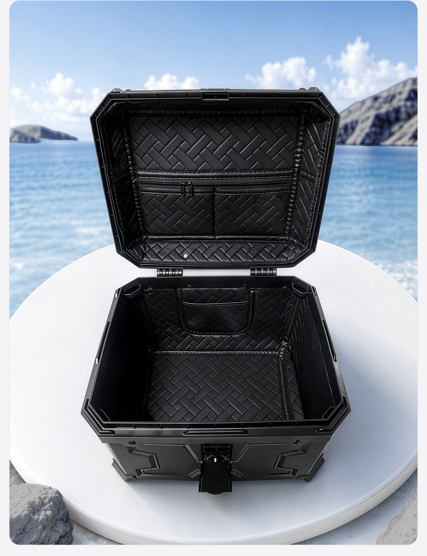 Universal Motorcycle Trunk X Model 45L 55L 65L Non-Aluminum Alloy PP Rear Trunk No.9 ABS Toolbox