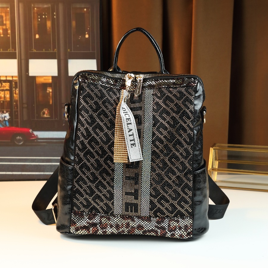 Women's Sequined Backpack Korean Style Soft Leather Anti-Theft Casual Travel Multifunctional Crossbody Bag_voghion.com