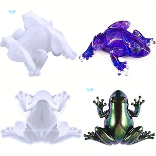 2Pcs Frog Mold Silicone 3D Animal Silicone Molds for Epoxy
