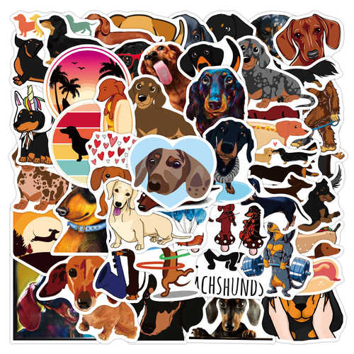 800 Pieces of Corgi, German Shepherd, Chihuahua, Dachshund, and Husky Cartoon Sticker Pack for Children - Wholesale
