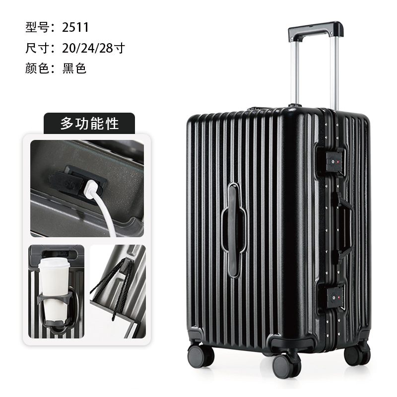 【Fábrica de Selección Estricta】Maleta con Marco de Aluminio, Gran Capacidad, Maleta con Ruedas Extra Grandes, Maleta de Viaje Resistente con Ruedas Universales para Estudiantes.