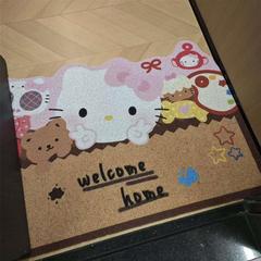 HelloKitty入户门地垫进门除尘蹭土脚垫玄关耐磨可裁剪丝圈脚垫子