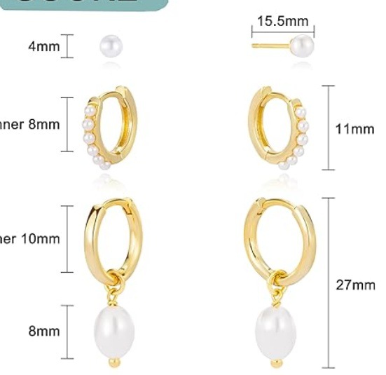 Orecchini pendenti di lusso con perle finte e placcati oro_voghion.com