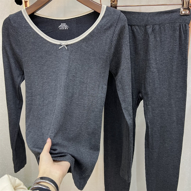 가열면 바디 셰이핑 여성 가을 ??옷 가을 바지 정장 실 홈 슬리밍 열 속옷 레이스 투피스 정장 유행